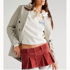 Free People micro mini corduroy skort